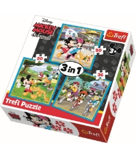 Imagine Puzzle Trefl 3In1 Mickey Mouse si Prietenii