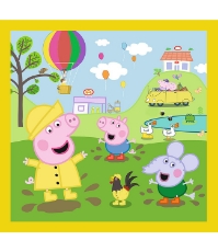 Imagine Puzzle Trefl 3In1 Peppa Pig O Zi Aniversara