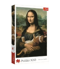 Imagine Puzzle Trefl 500 Monalisa cu Pisica
