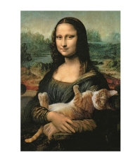 Imagine Puzzle Trefl 500 Monalisa cu Pisica