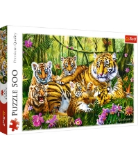 Imagine Puzzle Trefl 500 Familie de Tigri