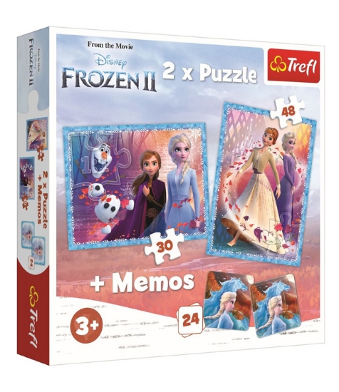 Imagine Puzzle Trefl 2In1 Memo Frozen2 Tinutul Misterios