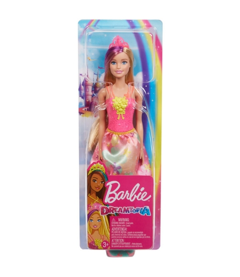 Imagine Barbie papusa Dreamtopia Printesa cu coronita roz