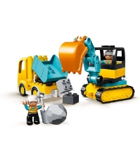 Imagine Lego Duplo  Camion si excavator pe senile 10931