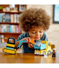 Imagine Lego Duplo  Camion si excavator pe senile 10931