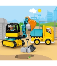 Imagine Lego Duplo  Camion si excavator pe senile 10931