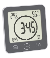 Imagine Ceas digital cu timer si termohigrometru pentru bucatarie si baie TFA 60.4001.10