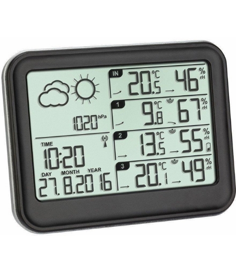 Imagine Statie meteo cu 3 transmitatoare wireless TFA 35.1142.01