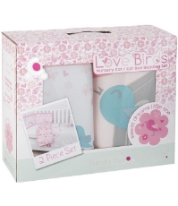 Imagine Set de pat 2 piese pentru bebelusi Comfi-Dreams Lovebirds 843022