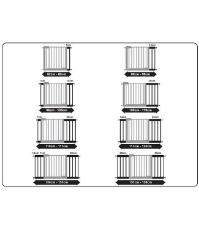 Imagine Poarta de siguranta Easy Fit, presiune, 75-82 cm, metal negru, N94313
