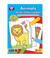 Imagine Carte de colorat cu activitati in limba engleza si abtibilduri Animale ANIMALS