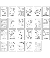 Imagine Carte de colorat cu activitati in limba engleza si abtibilduri Dinozaur DINOSAUR