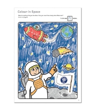 Imagine Carte de colorat cu activitati in limba engleza si abtibilduri In Spatiu OUTER SPACE