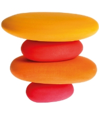 Imagine Forme in echilibru, oval, nuante de rosu