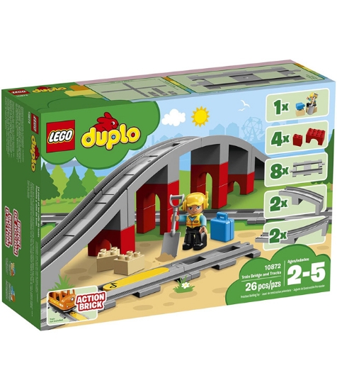 Imagine Lego Duplo Pod si sine de cale ferata 10872