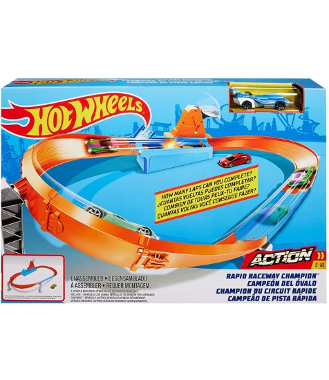 Imagine Hot Wheels Circuit Rapid cu lansator si masinuta Exclusiva