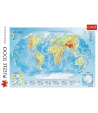 Imagine Puzzle Trefl 1000 Harta Fizica a Lumii