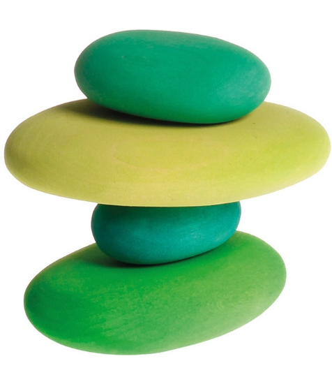 Imagine Forme in echilibru, oval, nuante de verde