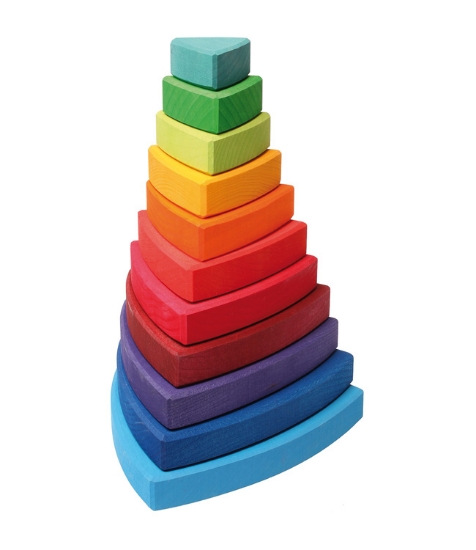 Imagine Turn de stivuit cu triunghiuri pentru bebelusi