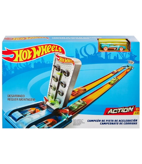 Imagine Hot Wheels lansator cu masinuta pista pentru Acceleratii Maxime