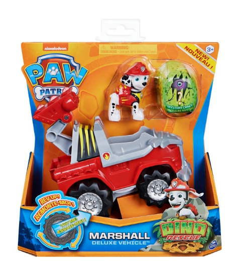 Imagine Patrula Catelusilor set vehicul cu Catelus Marshall si figurina Dino Surpriza