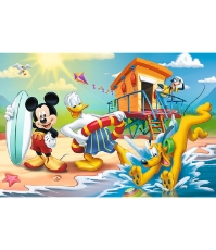 Imagine Puzzle Trefl 60 Distractie pe Plaja cu Mickey Mouse
