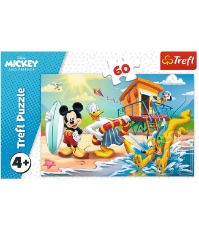 Imagine Puzzle Trefl 60 Distractie pe Plaja cu Mickey Mouse