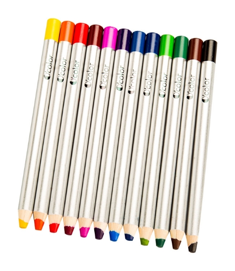 Imagine Set 12 creioane colorate cu varf gros de 8 mm pentru incepatori