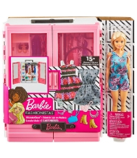 Imagine Barbie dulapior cu hainute si papusa