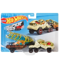 Imagine Set camion si masina sport Hot Wheels Fossil Night