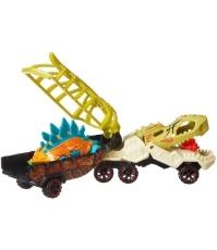 Imagine Set camion si masina sport Hot Wheels Fossil Night