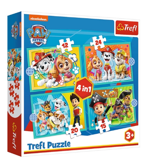 Imagine Puzzle Trefl 4 in 1 Patrula Catelusilor