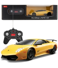 Imagine Masina cu telecomanda Lamborghini Murcielago Lp670 galben cu scara 1 La 24