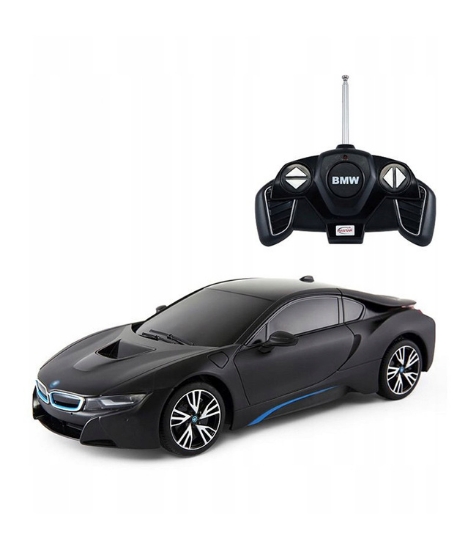 Imagine Masina cu telecomanda BMW I8 negru cu scara 1 La 18