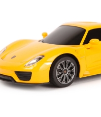 Imagine Masina cu telecomanda Porsche 918 Spyder galben cu scara 1 La 24