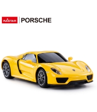 Imagine Masina cu telecomanda Porsche 918 Spyder galben cu scara 1 La 24