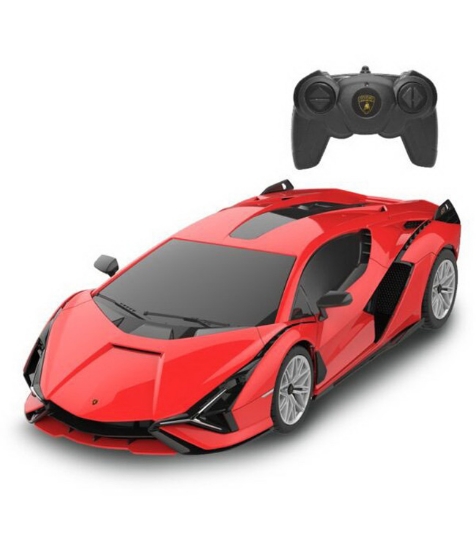 Imagine Masina cu telecomanda Lamborghini Sian rosu cu scara 1 La 24