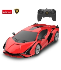 Imagine Masina cu telecomanda Lamborghini Sian rosu cu scara 1 La 24