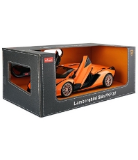 Imagine Masina cu telecomanda Lamborghini Sian portocaliu cu scara 1 La 14