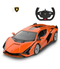 Imagine Masina cu telecomanda Lamborghini Sian portocaliu cu scara 1 La 14