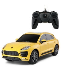 Imagine Masina cu telecomanda Porsche Macan Turbo galben cu scara 1 La 24
