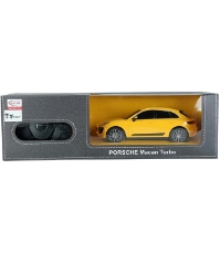 Imagine Masina cu telecomanda Porsche Macan Turbo galben cu scara 1 La 24