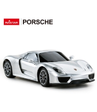 Imagine Masina cu telecomanda Porsche 918 Spyder argintiu cu scara 1 La 24