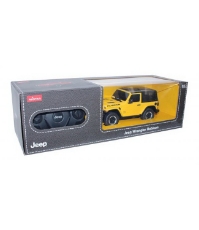 Imagine Masina cu telecomanda Jeep Wrangler Rubicon galben cu scara 1 La 24