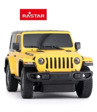 Imagine Masina cu telecomanda Jeep Wrangler Rubicon galben cu scara 1 La 24