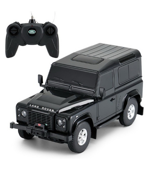 Imagine Masina cu telecomanda Land Rover Defender negru cu scara 1 la 24