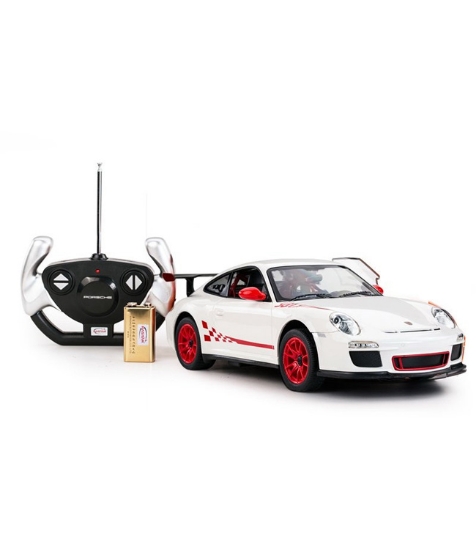 Imagine Masina cu telecomanda Porsche GT 3 alb cu scara 1 La 14