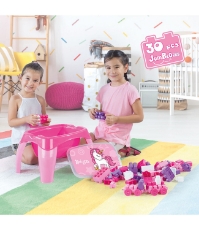 Imagine Masuta de activitati cu 30 cuburi de construit - Unicorn