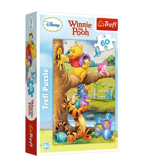 Imagine Puzzle Trefl 60 Winnie The Pooh Toti la Treaba