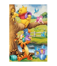 Imagine Puzzle Trefl 60 Winnie The Pooh Toti la Treaba